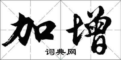 胡问遂加增行书怎么写